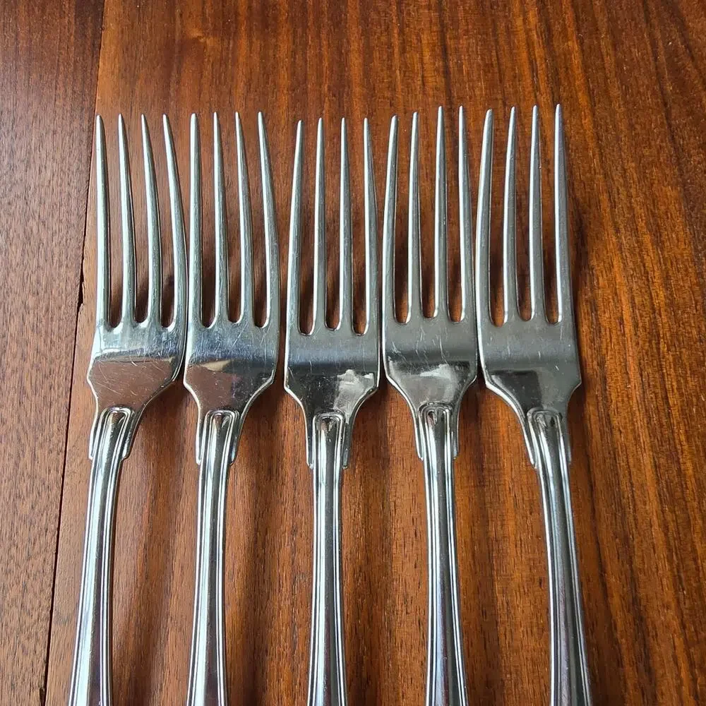 Towle Hamilton Dinner Forks Stainless Steel Germany 18/8 Satin Handle Set of 5